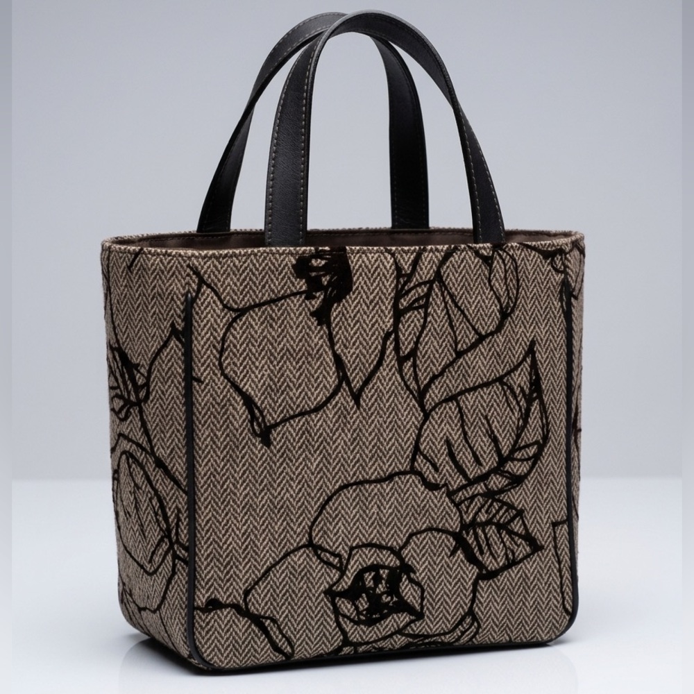 MZ Wallace Small Metro Tote - Floral Herringbone Print NWOT